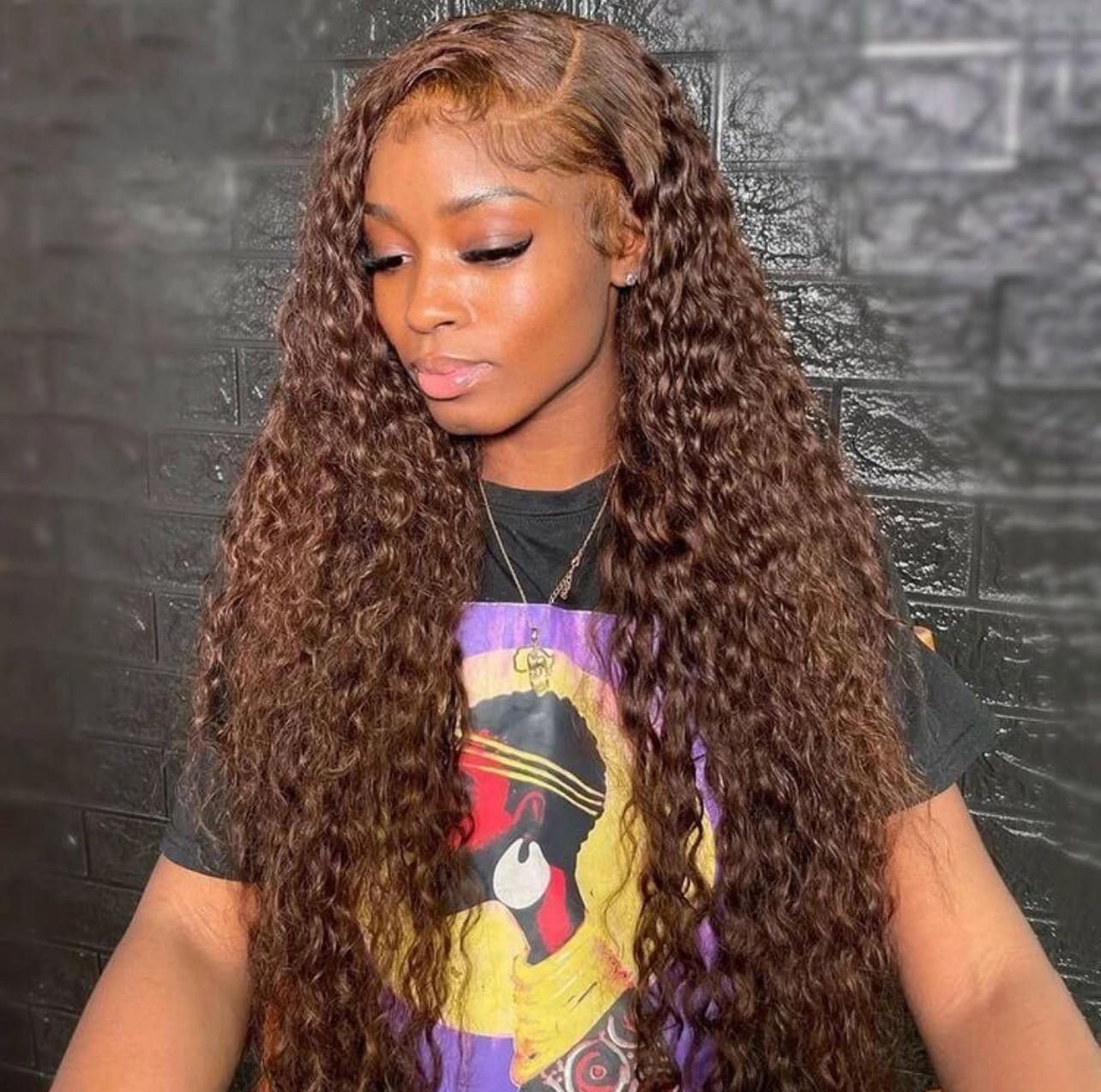 Chocolate Brown Deepwave 13x6 HD Lace  Unit
