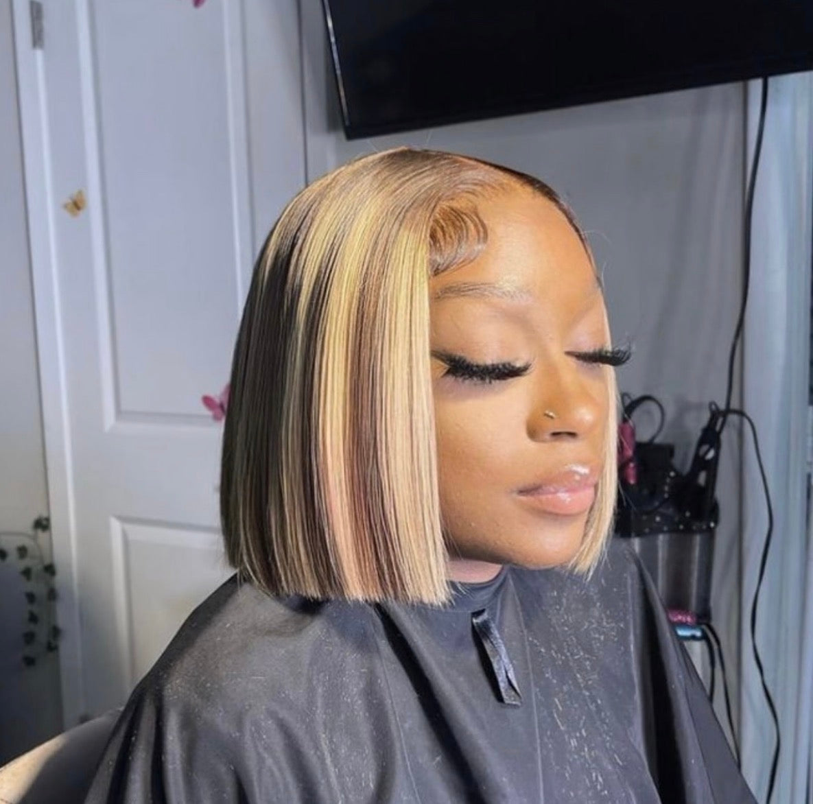 12” Glueless straight Highlight Bob Wig